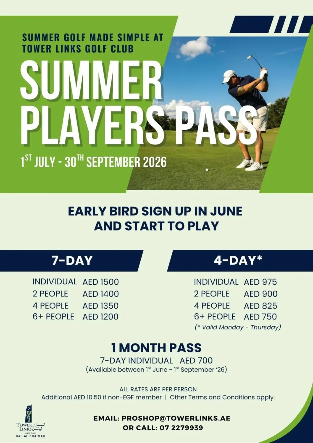 Summer Players Pass at Tower Links Golf Club